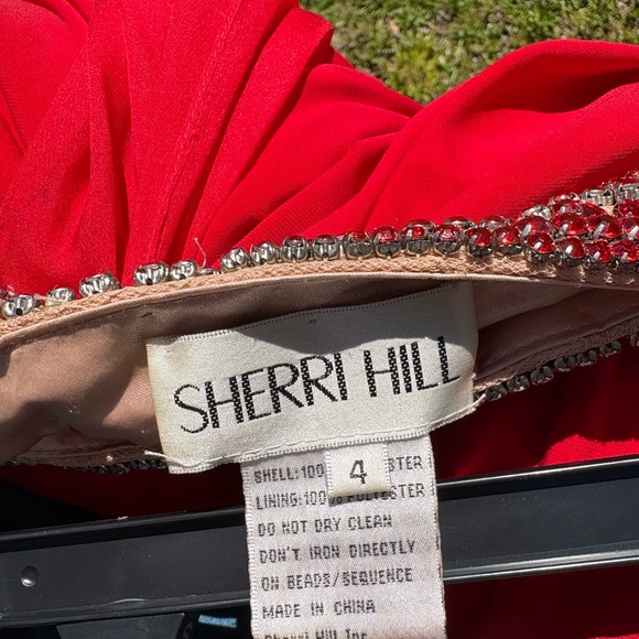 Sherri Hill Red Beaded Prom Dress - Picture 12 of 12